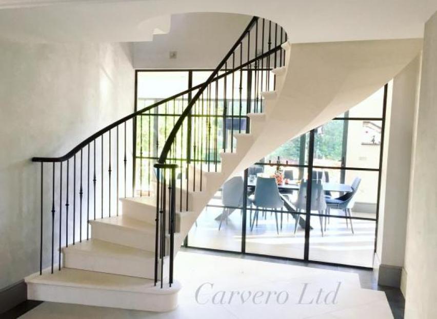 A flight of stone stairs beautifully floating 